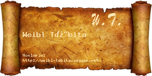 Weibl Tábita névjegykártya